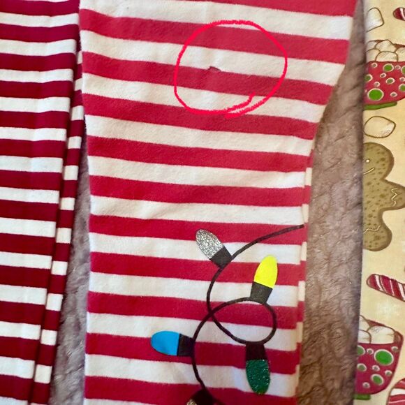Girl’s Christmas leggings Bundle Size 6 - Picture 7 of 8